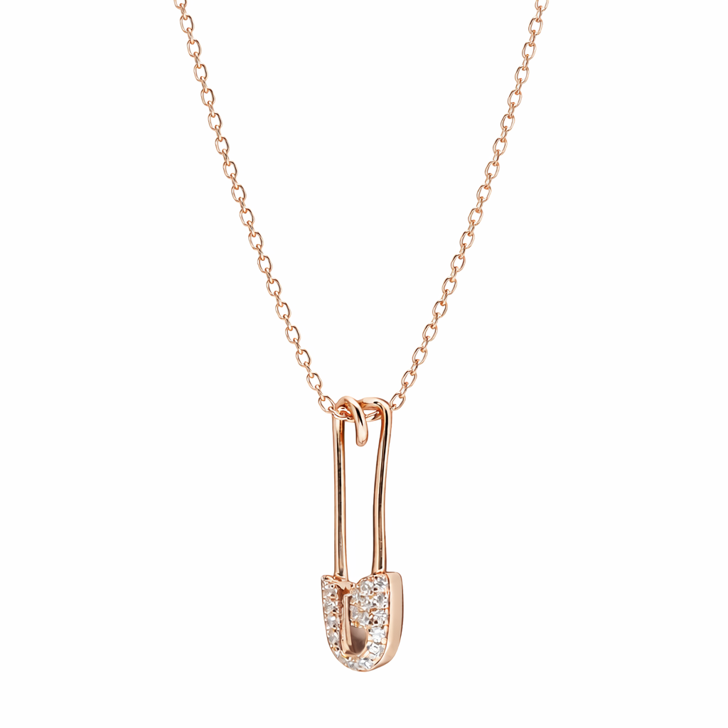 Silver Rosé Lock Spark Pendant