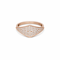 Rose Pave Crest Ring