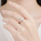 Rose Pave Crest Ring