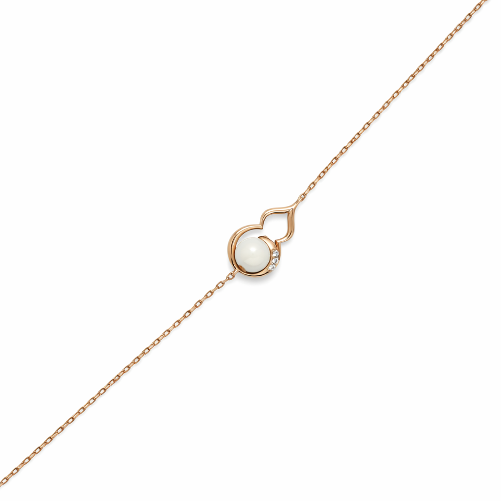 Rosegold Pearl Heart Bracelet