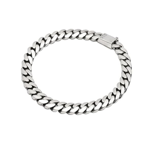 925 Silver Cuban Link Chain Bracelet