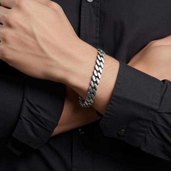 925 Silver Cuban Link Chain Bracelet