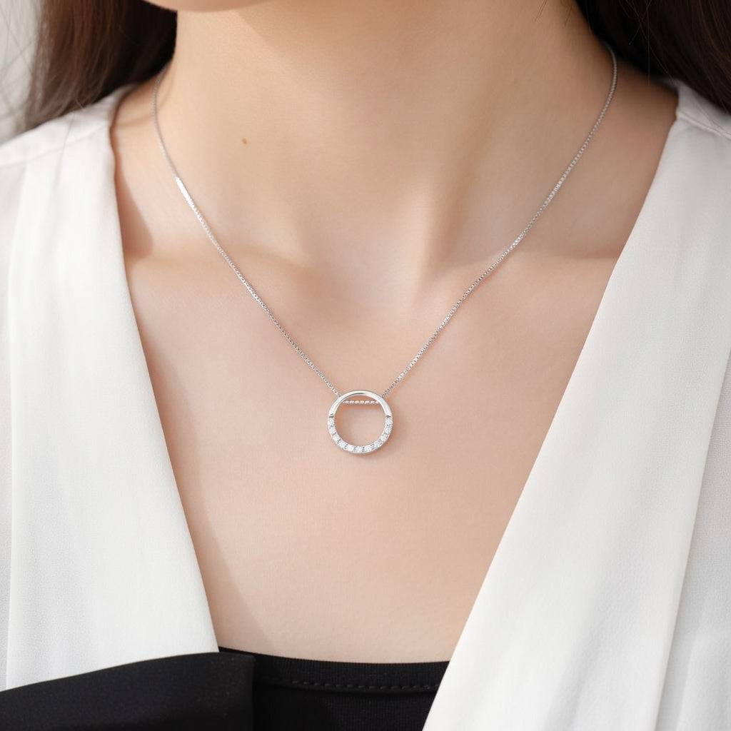 Luna Orbit Diamond Pendant