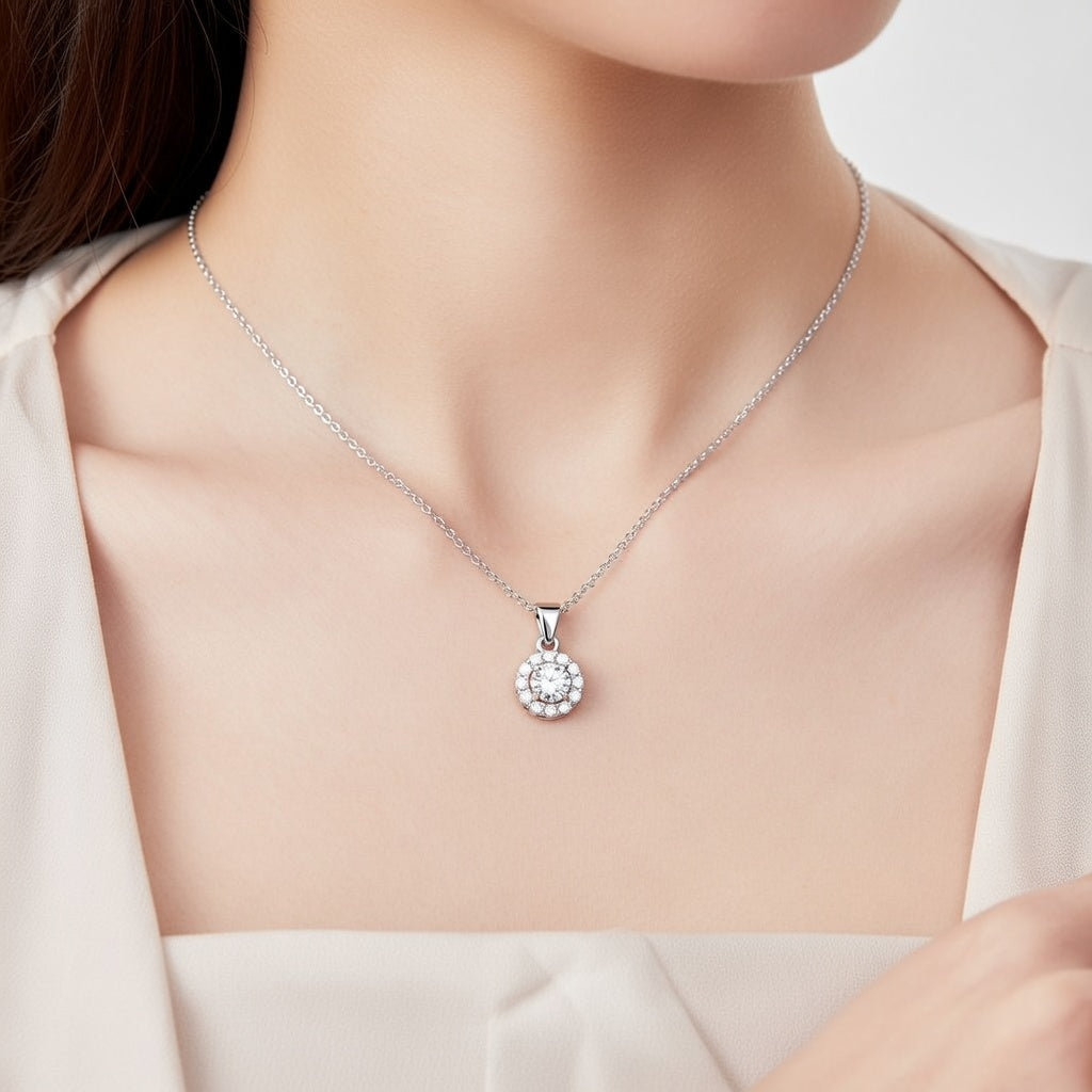 Luna Spark Halo Pendant